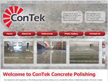 Tablet Screenshot of contekconcretepolishing.com